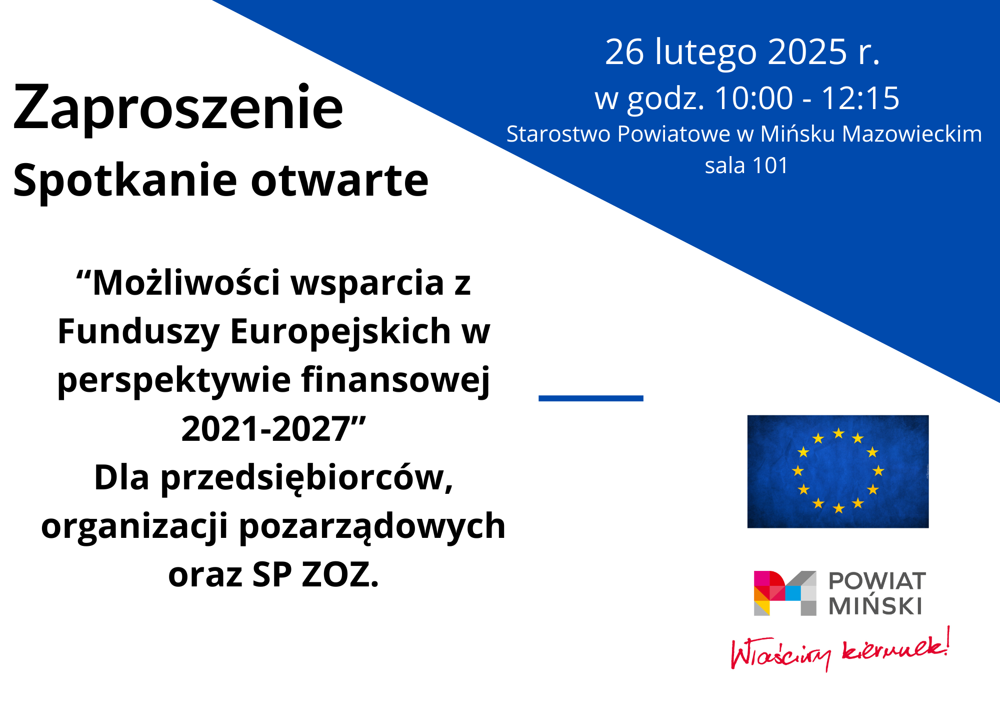 Plakat informacyjny dot. spotkania
