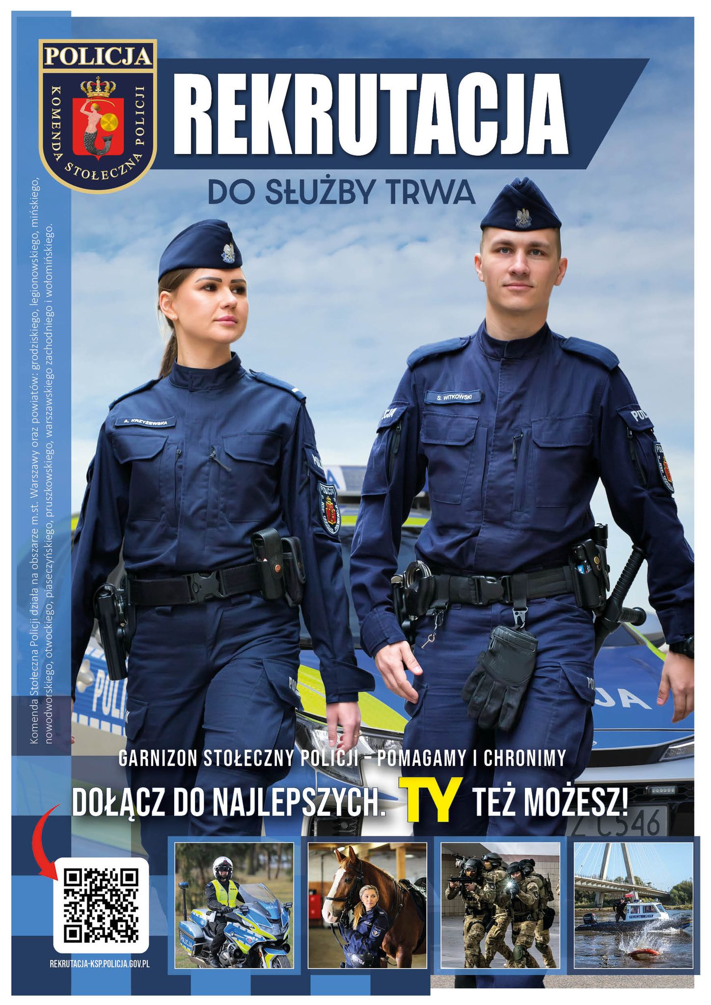Plakat informacyjny dot. rekrutacji w Policji